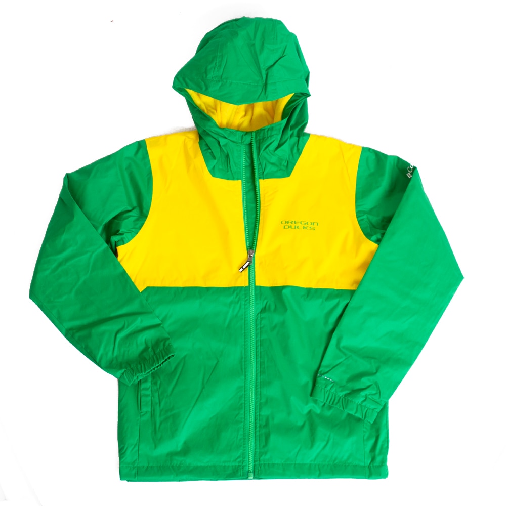 Oregon Ducks, Columbia, Green, Coat/Jacket, Polyester, Kids, Youth, Rainy Fields, 786337